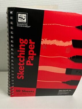 Red & Black Sketching Paper Pad - 50 Sheets